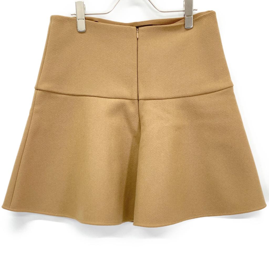 RED VALENTINO SR0RAC70497 Brown wool and cashmere blend flared skirt skirt 42 BrownUsed