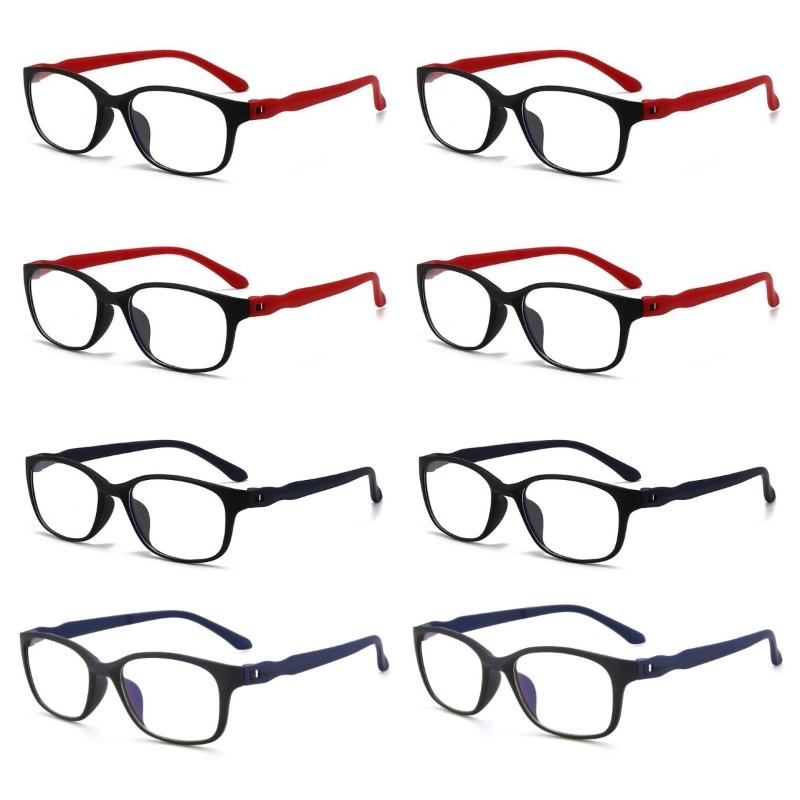 8PCS Reading Glasses Men Women Sport Anti-blue Light Reading Eyewear TR90 Frame Presbyopia Eyeglasses Diopter +100 to +400