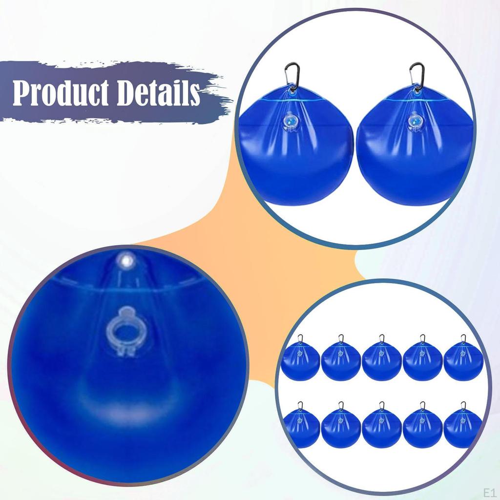 10Pcs Pool Cover Weights with Hooks Swimming Hanging Bag High Performance Tarp