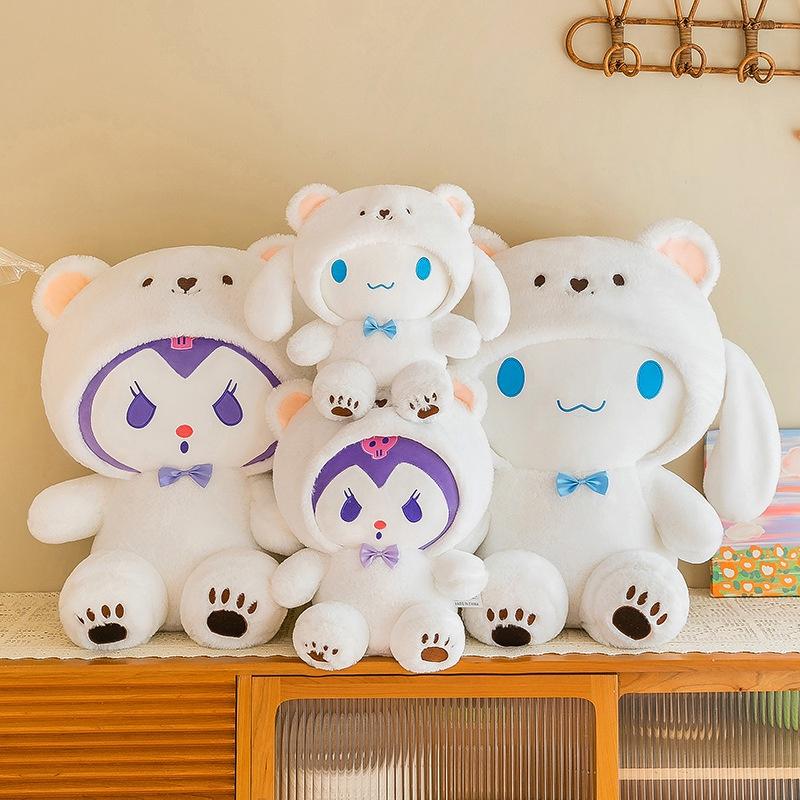 Super Soft Plush White Bear Toy With Transforming Feature For All Ages Ideal Gift For Girls, Boys, And Couples