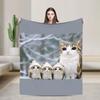 Stairway to Heaven Cat Throw Blanket Warm Graphic Blankets For Couch Chair Travel Car Flannel Bedspread Bed Cover