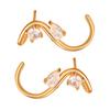 Earrings for Women S-Shape Cubic Zirconia Stud Earrings Jewelry Gift for Her On Valentine's Day Birthday Party