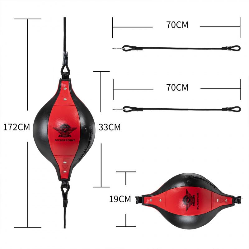 New Portable Training Double End Bag Boxing Punching Ball Flexible PU Leather Fitness Core Training And Coordination Equipment