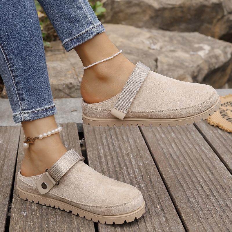 Fashion 2025 New Autumn and Winter Two Wear Half Slippers Lazy Half Drag