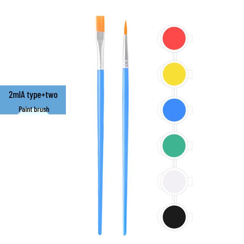 Set de 12 culori de vopsea acrilică pentru copii pentru artă studențească: 6-Pan & 8-Pan cu Benzi de Vopsea pentru Păpuși de Ipsos