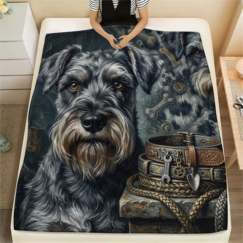 1Pc Indian Chief Painting Print Flannel Blanket High Quality Warm Comfortable Cover for All Seasons Perfect for Gifts Home Decor