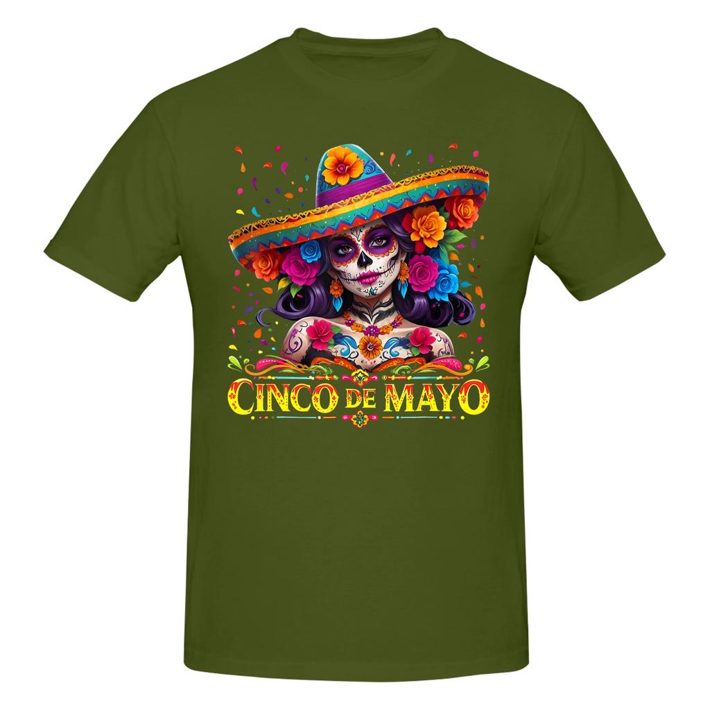 Piece La Catrina Funny Graphic Cotton TShirt Cinco De Mayo Tees Tops For Unisex
