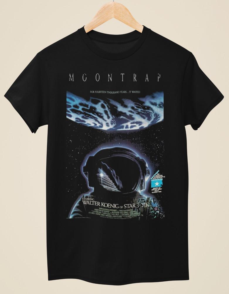 Moontrap - Movie Poster inspired Unisex Black T-Shirt Unisex T-Shirt XXXXL