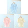 Baby Cotton Long Sleeve Romper With Open Crotch For Newborns And Infants