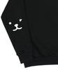 GRAVER [Unisex] Elbow Puppy Face Smile Sweatshirt_Black/White Logo