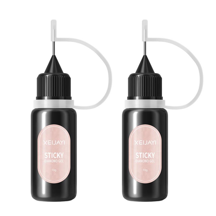 No Wipe Rhinestone Charm Adhesive Gap Nail Glue Filler Sealant UV/LED Cured Long-Lasting Nail Art Tool DIY & Salon Professional Use