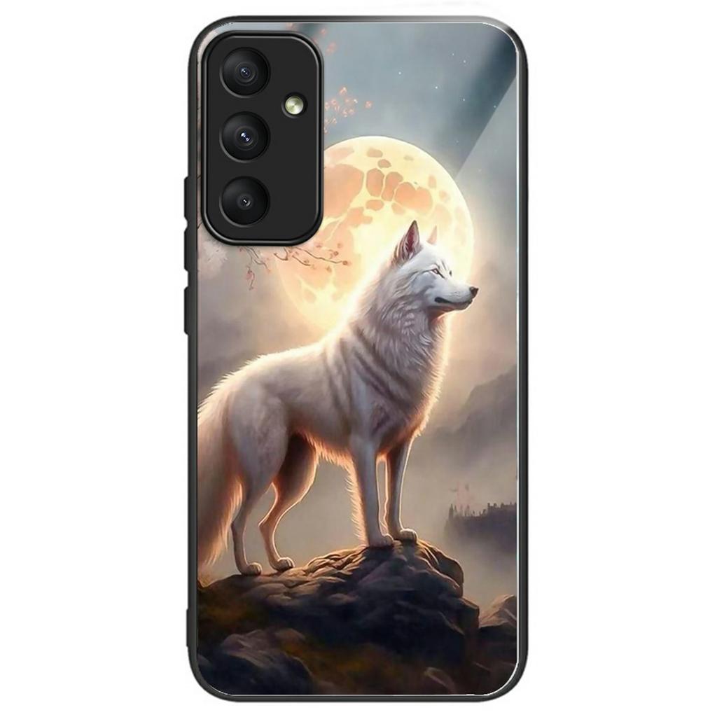 For Samsung Galaxy A36 5G Case Pattern Printing Tempered Glass TPU Drop-Proof Phone Cover