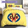 Villarreal CF Pattern Bedding Home Decoration Birthday Gift (1 * duvet cover + 2 * pillowcase, without core)