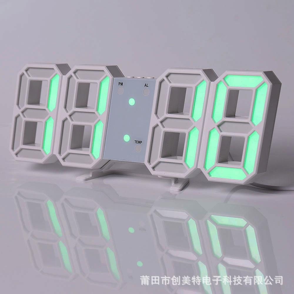 Intelligent Digital Alarm Clock Electronic Clock Living Room Wall Clock Indoor Temperature Clock