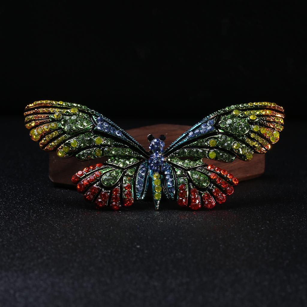 Multicolor Pav éCrystal Rhinestone Butterfly Brooch Fashion Handmade Animal Butterfly Brooch Rhinestone Elegant Accessories