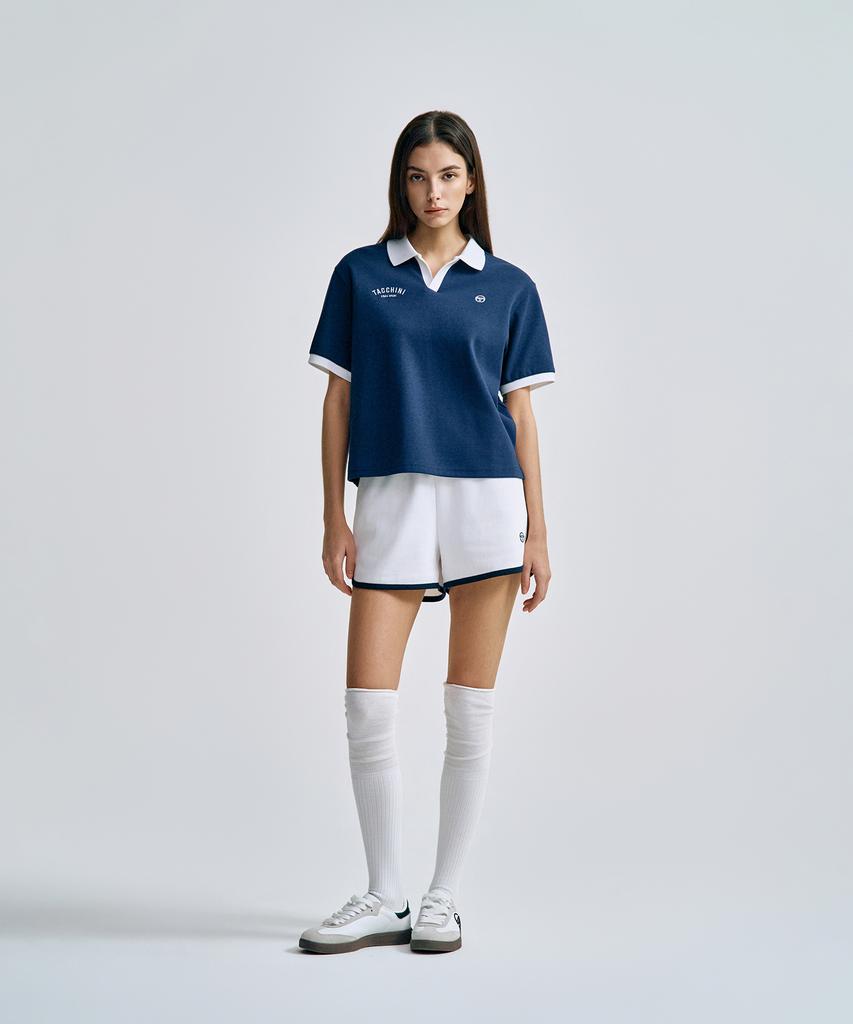 SERGIO TACCHINI W Double Knit Open Collar Polo