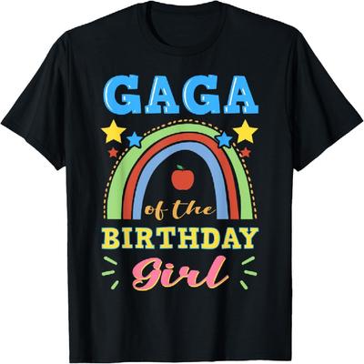 Gaga Of The Birthday Girl Rainbow Star Themed Bday Party T-Shirt