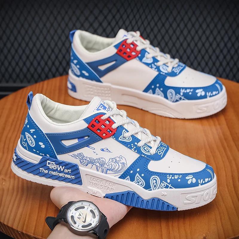 

Fashion SYTK Skateboarding Shoes for Men Flat Comfortable Walking Outdoor Casual Shoes for Men Trendy Mens Sneakers 39