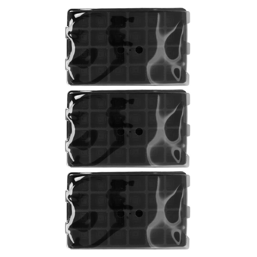 3 Conjuntos Bandeja de Cultivo de Plantas com 24 Células Bandeja de Propagação Bandeja de Mudas Respirável Bandeja de Viveiro de Jardim