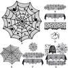 Halloween Black Lace Placemat Happy Halloween Party Decorations 2025 For Home Spider Web Tablecloth Kitchen Dining Table Covers
