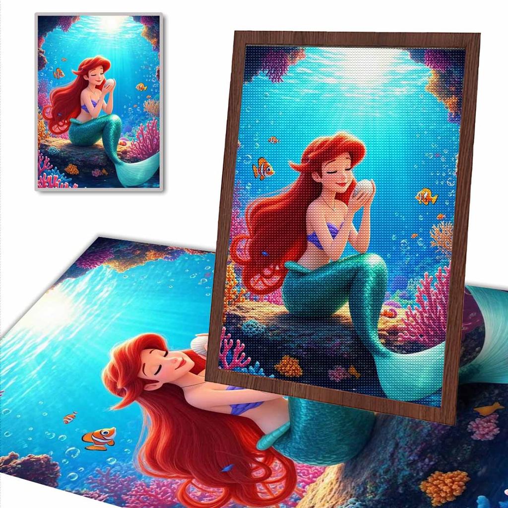 DIY Diamond Painting Mermaid Princess Cross Stitch Kit Mosaic Art Diamond Painting Full Circle Diamond Home Decoration