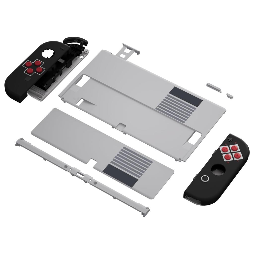 Not the Main Body Patterned Back Plate Metal Switch for Compatible with eXtremeRate Switch Back Switch Compatible with Switch Handheld Controller Kick