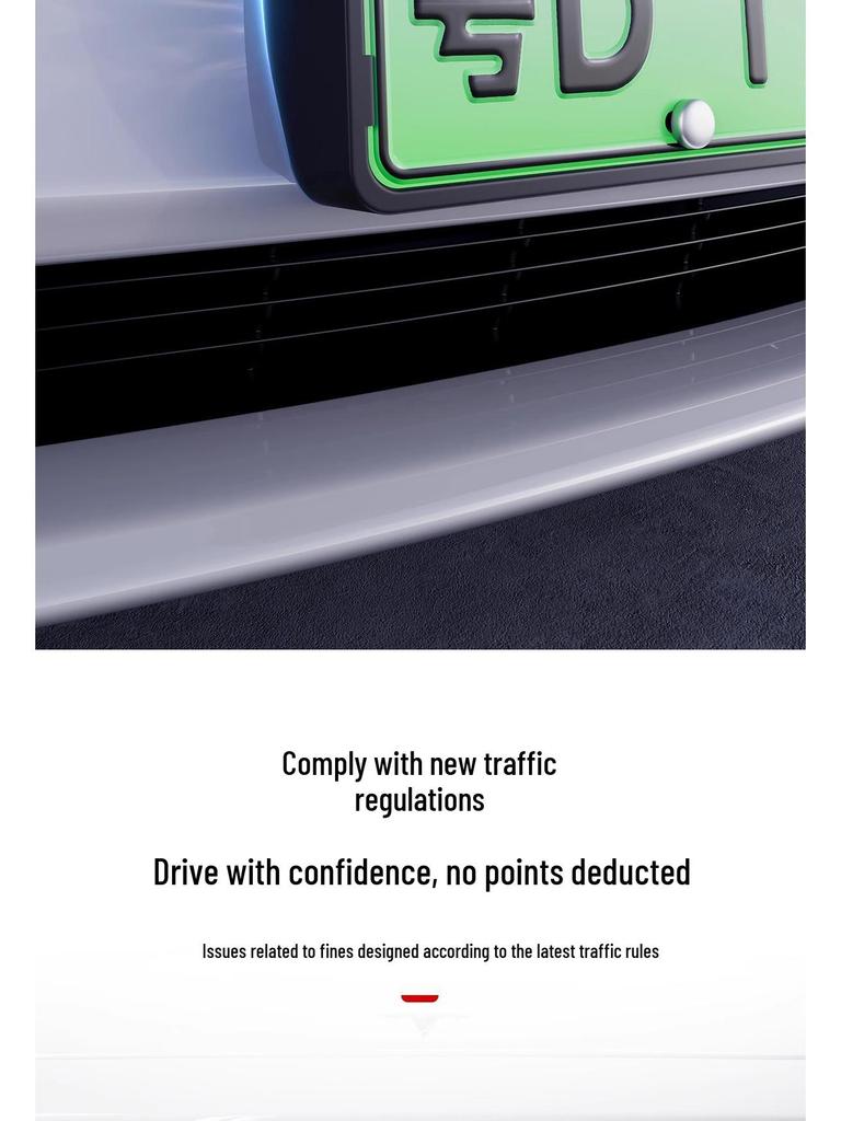 Tesla Model 3/Y Kennzeichenhalterahmen - Neue Version, Halterung mit vollem Schutz