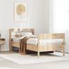Vidaxl Bed Frame Without Mattress, 75X190 Cm, Solid Pine Wood