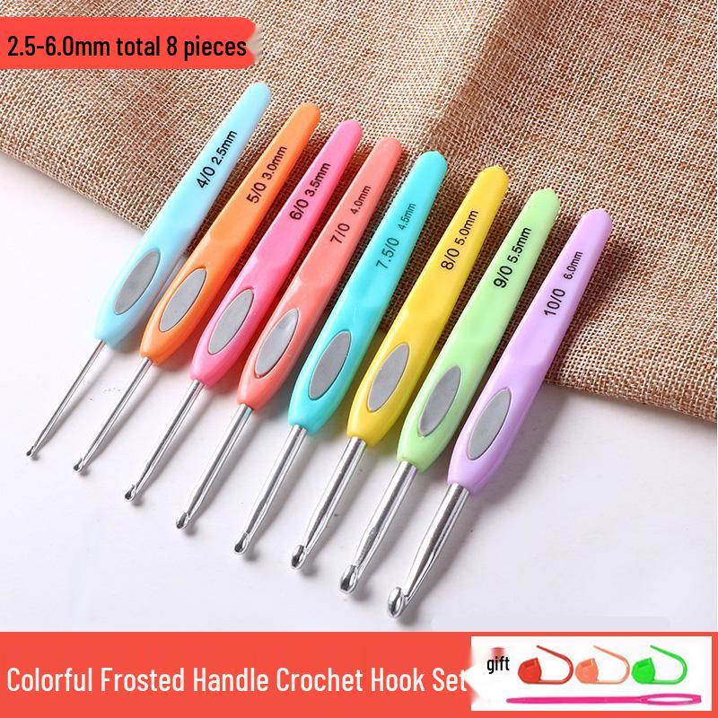 Beginner Soft-Grip Crochet Hook Set for DIY Knitting and Micro-Hooking
