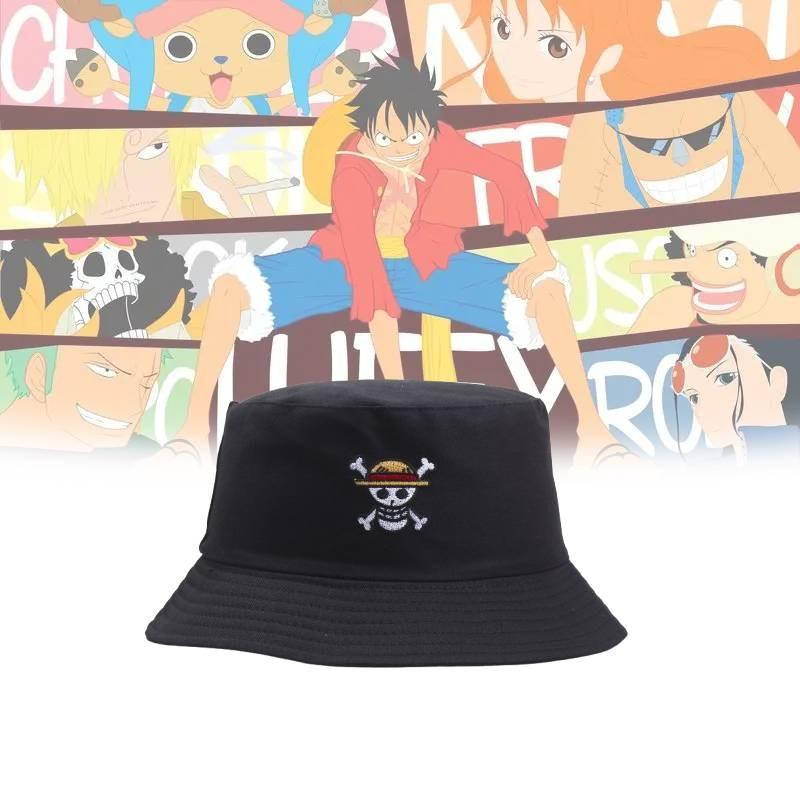 Piece Skull One Embroidered Unisex Breathable Double Sided Bucket Hat Summer