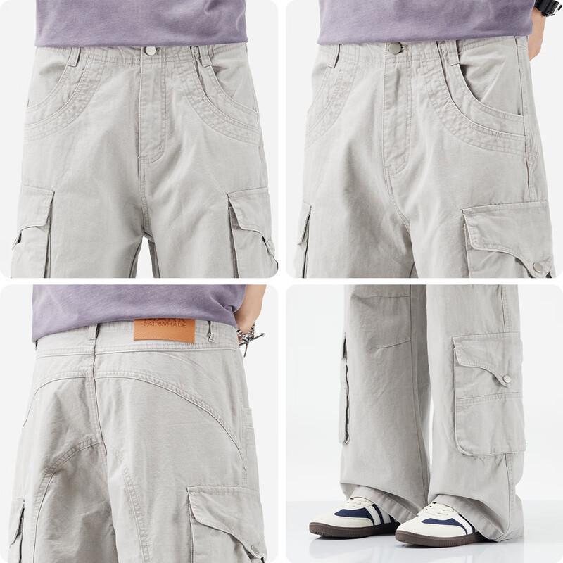 Mark Fairwhale Men's Multi-Pocket Loose Fit Cotton Cargo Pants