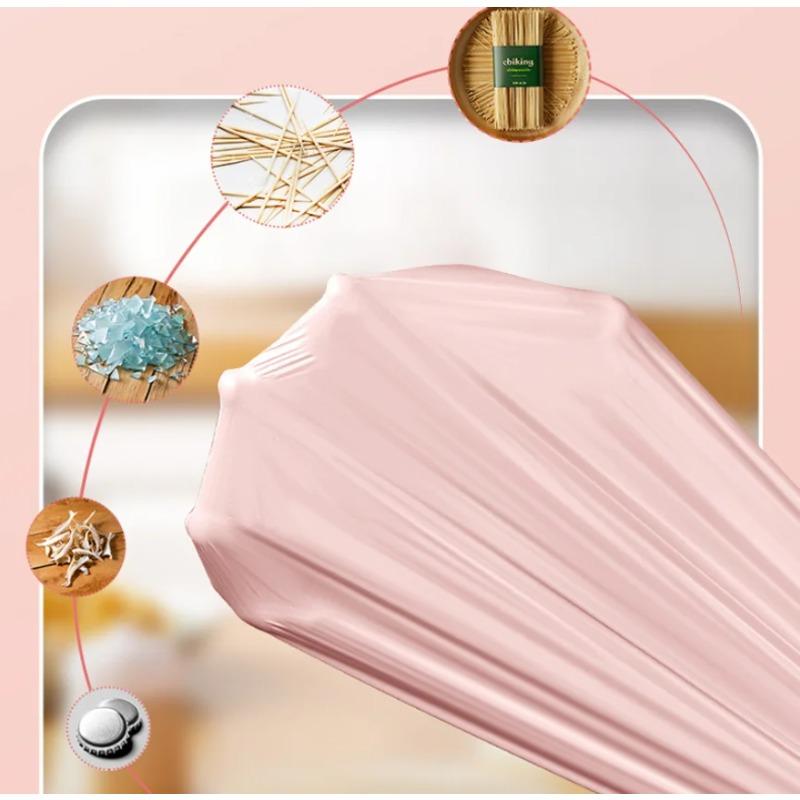 100pcs/Roll Durable 45x43cm Drawstring Trash Bags Portable Affordable Large Garbage Bag Thickened Trash Bags Household Use