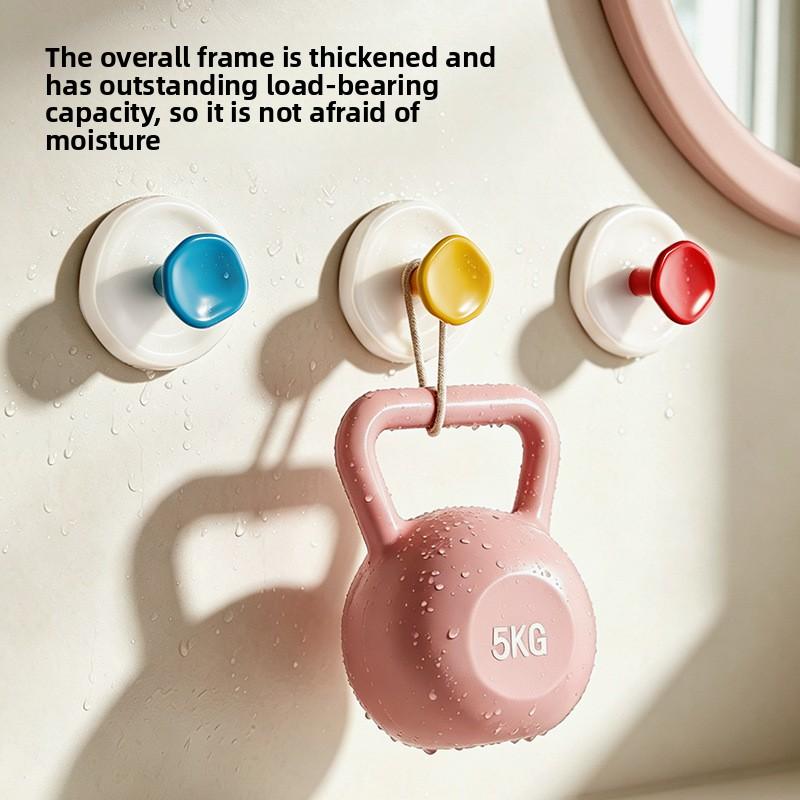 No Drill Strong Adhesive Hook Multicolor Heavy Duty Wall Hanger For Entry Door Key Storage Coat Organizer