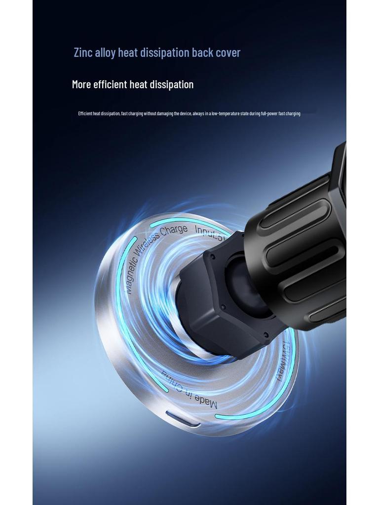 15W Magnetic Wireless Car Charger & Phone Holder for Apple/Android