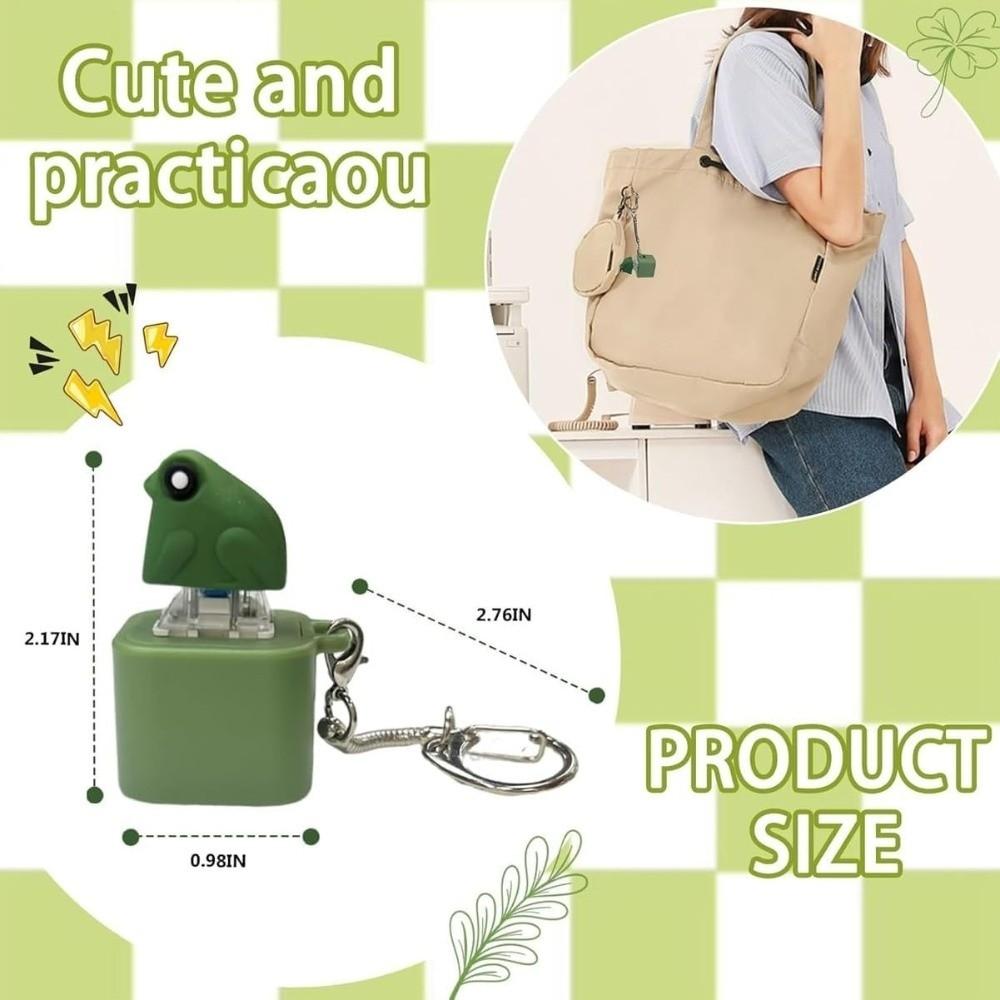Rechargeable Frog Croaking Fidget Toy Key Button Decompression Toy Creative Fidget Keychain  Adult