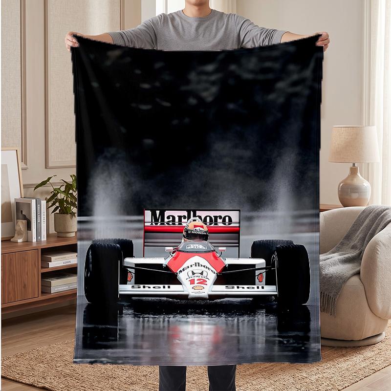 Formula 1 Soft Warm Flannel Blankets Comfortable Blanket for Home Decoration Gifting
