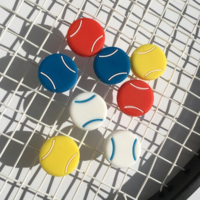 8Pcs Tennis Racket Vibration Dampener Soft Silicone Racquet Shock Absorbers Ball Shape Silicone Tennis String Dampene