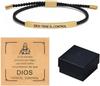 Inspire Edelstahlarmbänder „Gott hat die Kontrolle“, Dios Tiene El Control Armband, Christliches Glaubensarmband mit Geschenkbox