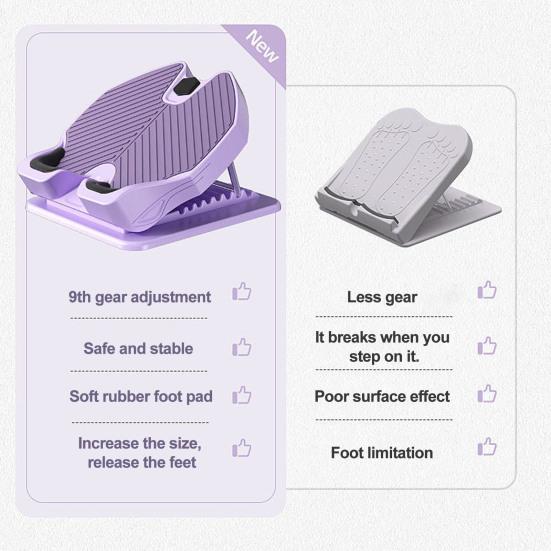 Foldable Slant Board for Calf Stretching 9 Levels Adjustable Incline Squats Board for Plantar Fasciitis & Foot Pain Relief