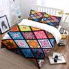 Colorful geometric floral tiles. Bedding sets Duvet cover sets Duvet covers Pillowcases(1 * Duvet Cover 2 * Pillowcases without duvet insert)