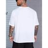 Fast Food, Trendy Casual Oversized Slogan Print Men'S T-Shirt, Plus Size Cool and Fashionable