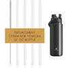 POWCAN Replacement Straw Set, 4 Reble Straws & 1 Cleaning Brush, Fits 12–64oz ulated Water Bottles, Food-Grade, Safe and Odor-Free Water Bottle