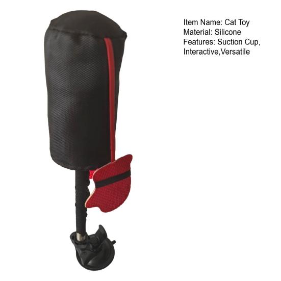 Jucărie Interactivă de Box pentru Pisici Sac de Box cu Clopoțel și Sunete Crinkle Jucărie cu Ventuză pentru Joc Stabil Stimulează Instinctele de Vânătoare