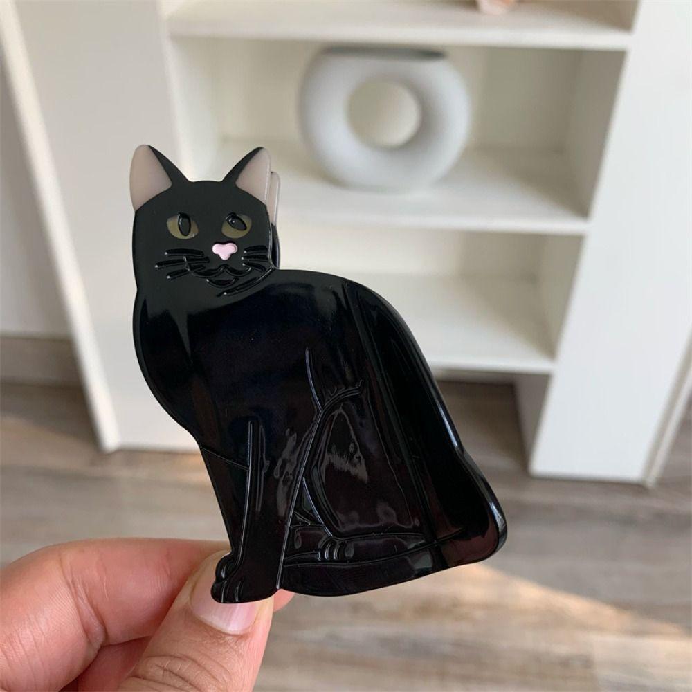 Korean Style Kitten Claw Clip Cartoon Animal Shark Clip Personalized Acetate Cat Hair Claw  Daily