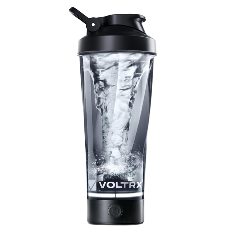 VOLTRX Electric Protein Shaker Rechargeable Portable Protein Shaker Cup for and Tritan 600ml Shaker, Bottle, USB-C Mixer, Training, Fitness, Exercise,