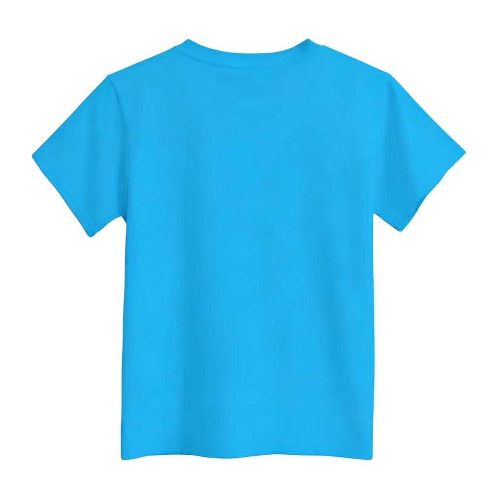 Kids Floral Print Round Neck Short Sleeve Casual T-Shirt