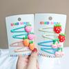 4Pcs/set 2025 New Children's Hair Cards Colorful Girls Summer Headdress Baby Cartoon Hair Clips Cute Cherry Strawberry Shape