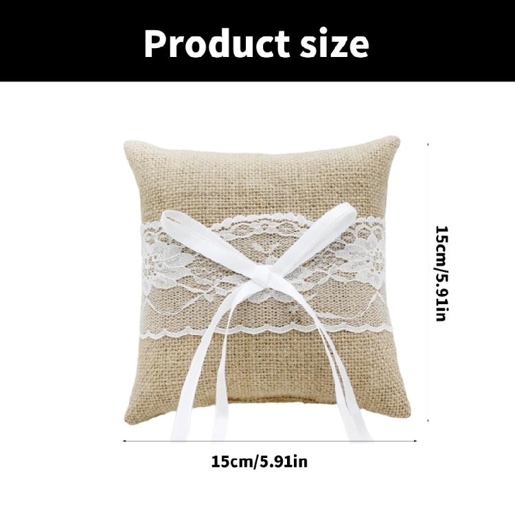 Exquisites Lace Rings Pillow Bridal Wedding Ceremony Pocket Rings Pillow for Elegant Ceremonies