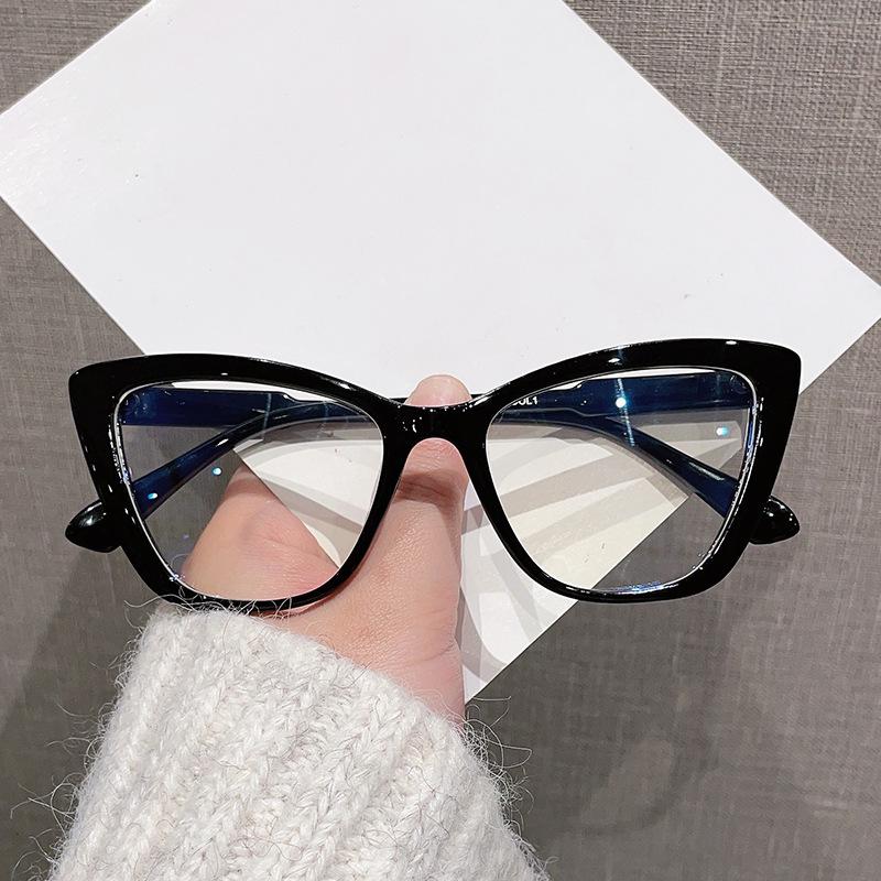 Trendy Pink Cat Eye Glasses Women's New Fashionable Colorful Clear Eyeglasses Female Plastic Anti Blue Light Glasses Frame