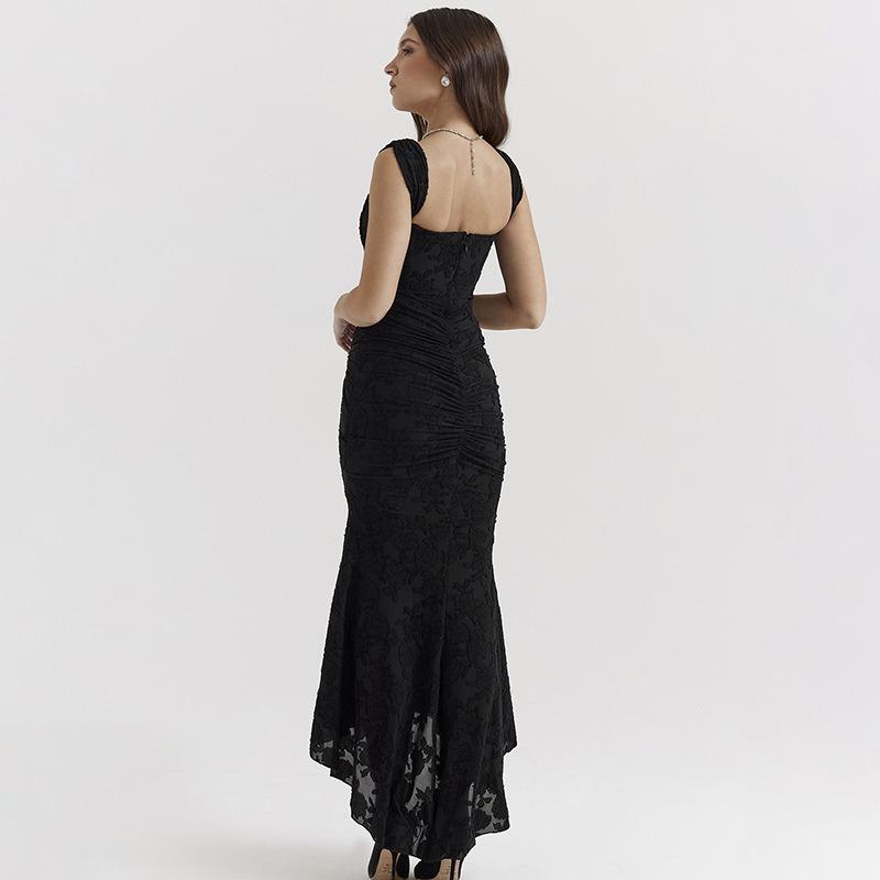 Kvinners Print Halter Stroppeløs Kjole Mote Salg Sexy Krydret Temperament Ryggløs Fiskehale Skjørt Skjørt Klubbstil Strandstil